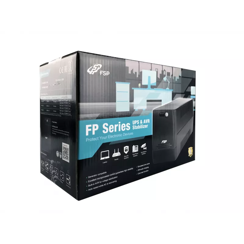 FSP FP 1000 noodstroomvoorziening (UPS) Line-Interactive 1 kVA 600 W 4 AC-uitgangen
