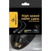 Gembird CC-HDMI4-1M HDMI 2.0-kabel met Ethernet, male-male, vergulde connectoren, 1 m, zwart, bulkverpakking
