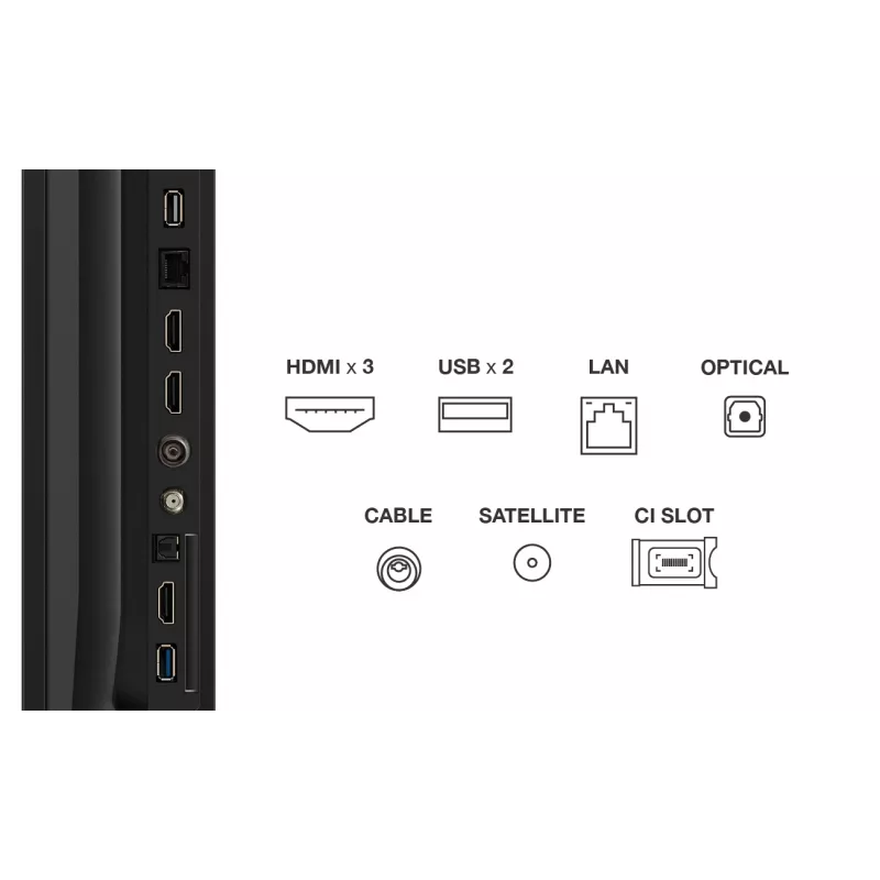 TCL 85T69C 85" (216 cm) 4K Ultra HD QLED smart-tv, Google TV, Wi-Fi, zwart
