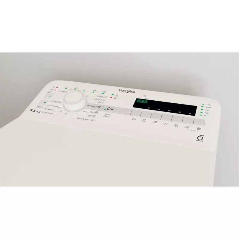 Whirlpool TDLR 65230SS EU/N Wasmachine bovenlader 6,5 kg 1151 t/min Wit