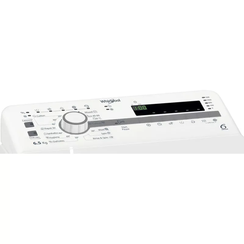 Whirlpool TDLR 65230SS EU/N Wasmachine bovenlader 6,5 kg 1151 t/min Wit