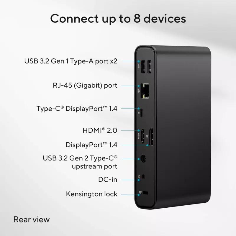 ASUS Triple Display USB-C Dock DC300 Docking USB 3.2 Gen 2 (3.1 Gen 2) Type-C Zwart