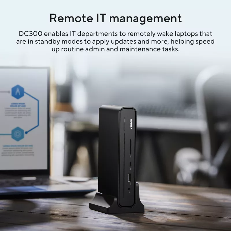 ASUS Triple Display USB-C Dock DC300 Docking USB 3.2 Gen 2 (3.1 Gen 2) Type-C Zwart