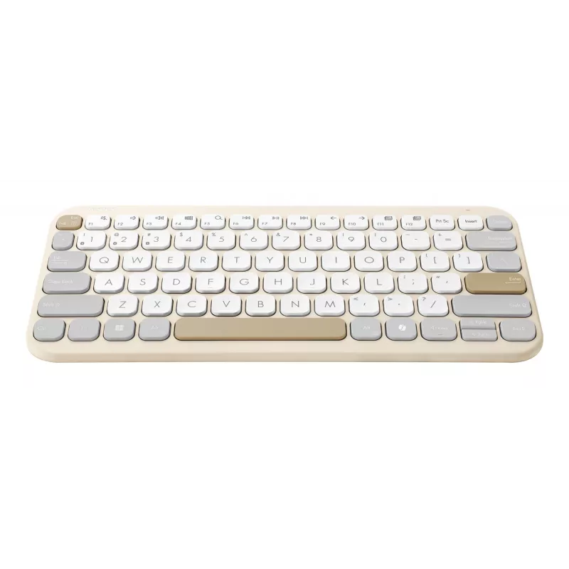 Draadloos Bluetooth-toetsenbord ASUS Marshmallow KW100 — US International layout, Oat Milk