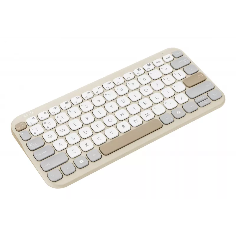 Draadloos Bluetooth-toetsenbord ASUS Marshmallow KW100 — US International layout, Oat Milk
