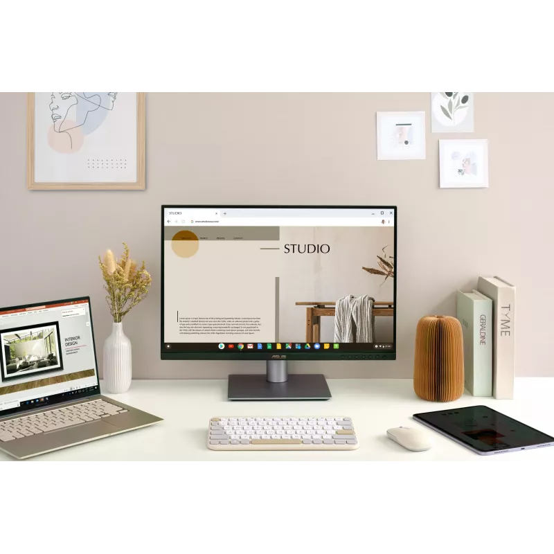 Draadloos Bluetooth-toetsenbord ASUS Marshmallow KW100 — US International layout, Oat Milk