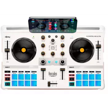 DJ-controller Hercules DJControl Mix Ultra – wit, mobiele Bluetooth-controller