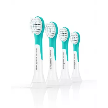 Sonicare For Kids opzetborstels Philips HX6034/90 — 4 stuks, blauw/wit, vervangen elke 3 maanden