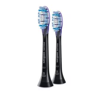 Philips Premium Gum Care HX9052/88 2-pack borstelkoppen, 2 stuks, zwart, 3 maanden, zacht, 62000 bewegingen per minuut, Philips