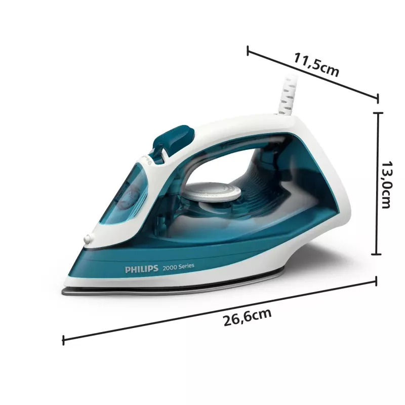 Philips 2000-serie DST2020/90 stoomstrijkijzer keramische zool 2000 W aqua