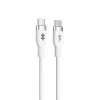 TARGUS Siliconen USB-C naar USB-C 60W oplaadkabel 1,5m - wit