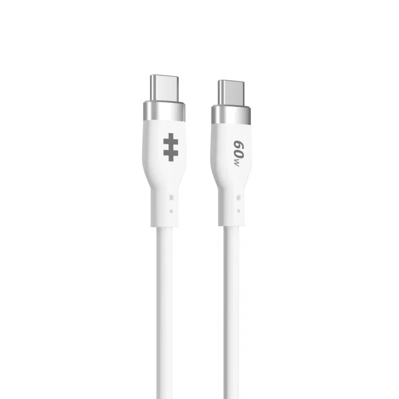 TARGUS Siliconen USB-C naar USB-C 60W oplaadkabel 1,5m - wit