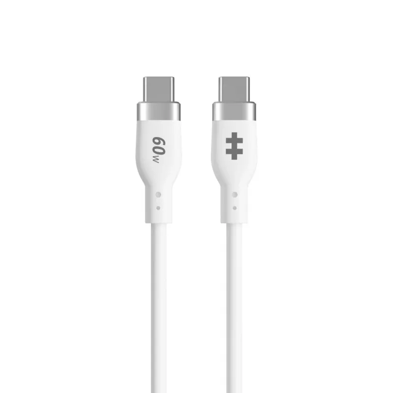 TARGUS Siliconen USB-C naar USB-C 60W oplaadkabel 1,5m - wit