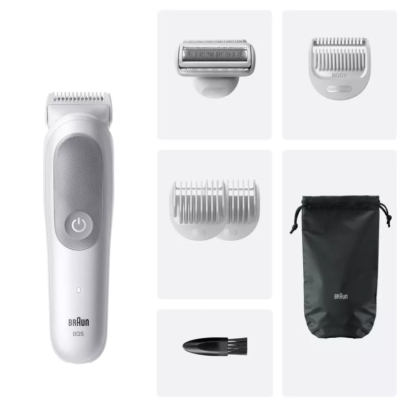 Braun Series 5 lichaamshaartrimmer/scheerapparaat, lichtgrijs