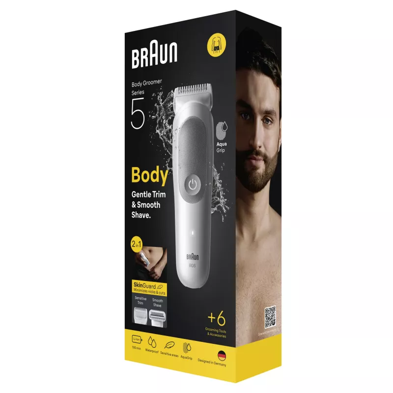 Braun Series 5 lichaamshaartrimmer/scheerapparaat, lichtgrijs
