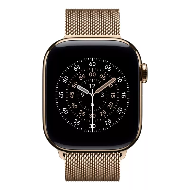 APPLE 42 mm gouden Milanese-band