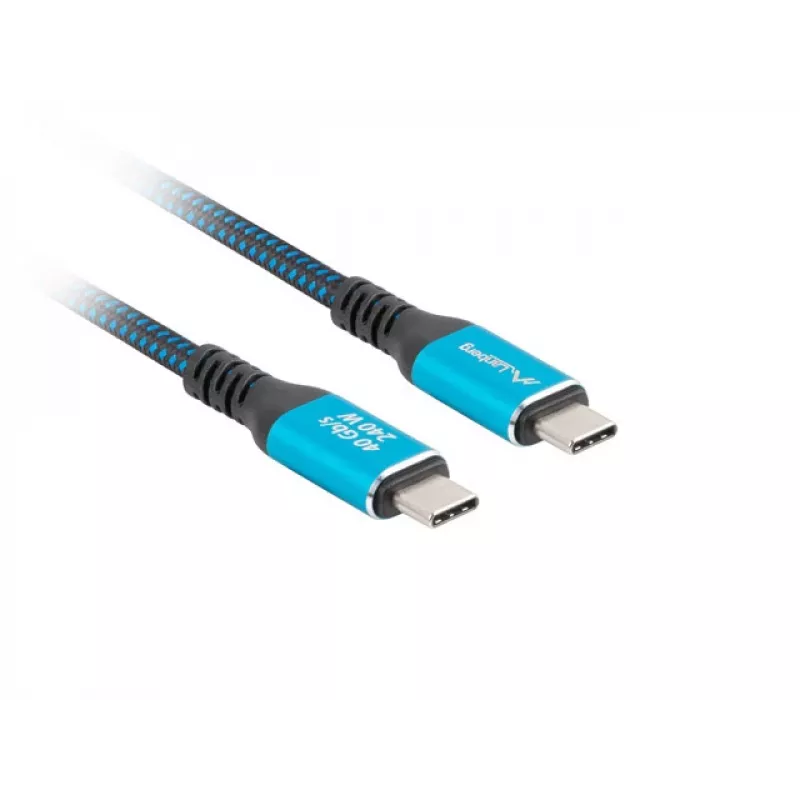 Lanberg CA-CMCM-44CU-0005-BK USB-C M/M USB4-kabel 0,5 m, 240 W, 8K 60 Hz