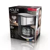 Filterkoffiezetapparaat Adler AD 4407, 550 W, 0,7 L kan, zilver/zwart, halfautomatisch