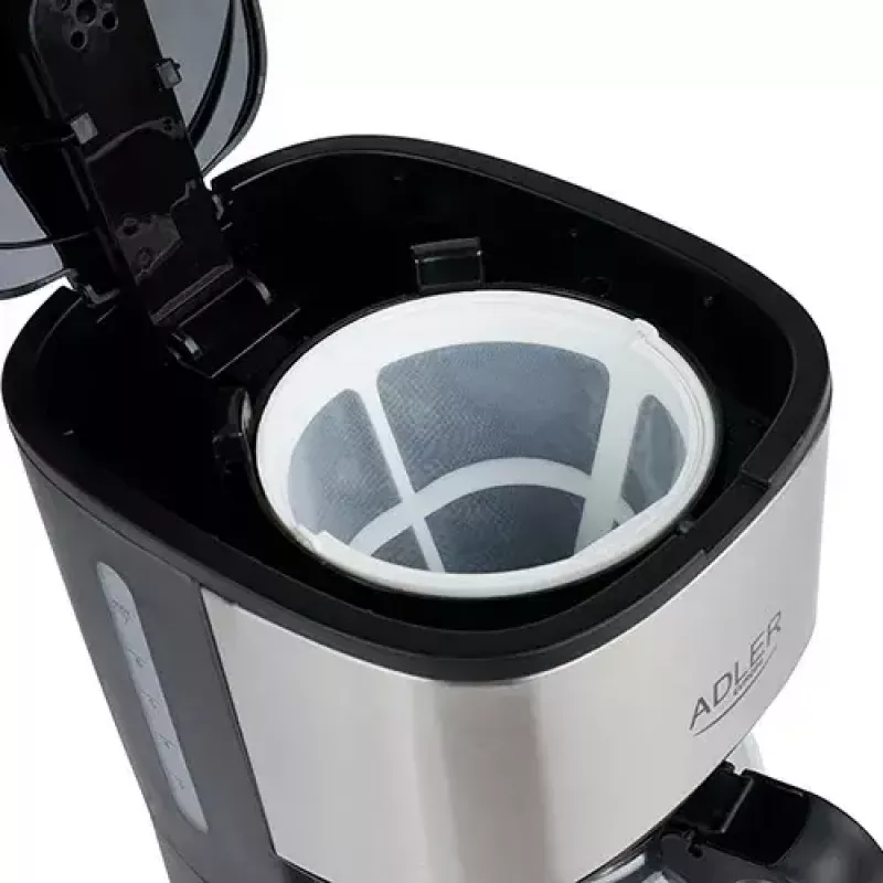 Filterkoffiezetapparaat Adler AD 4407, 550 W, 0,7 L kan, zilver/zwart, halfautomatisch