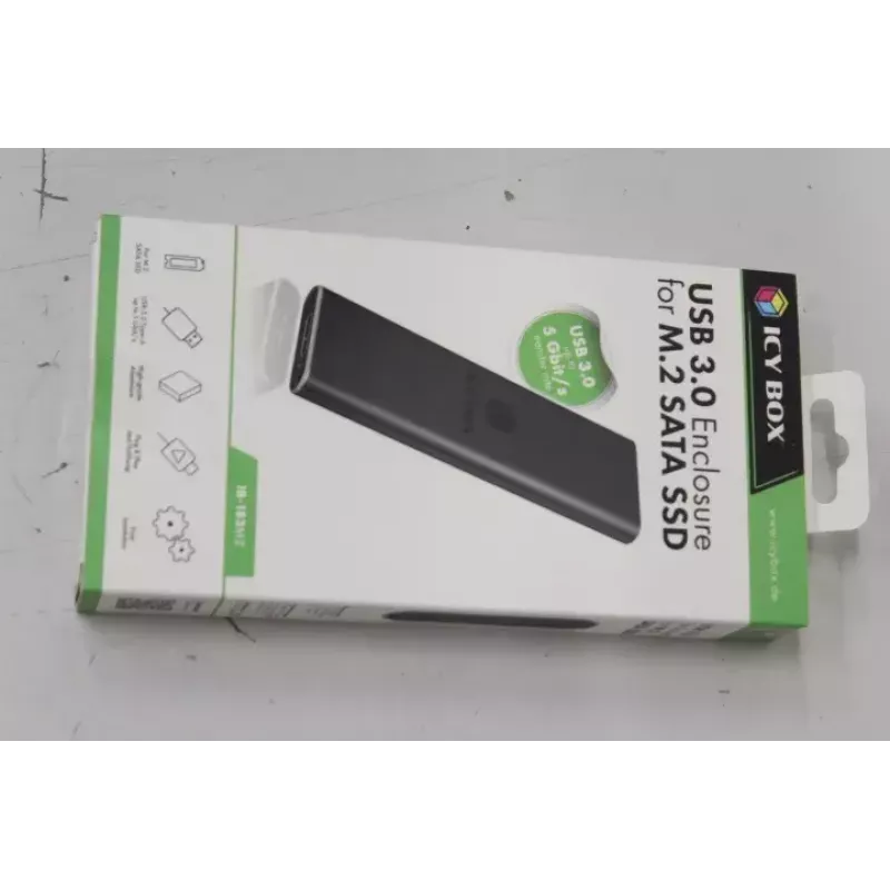 SSD Icy Box 1x mSATA SSD naar USB 3.0 host aluminium zwart IB-183M2