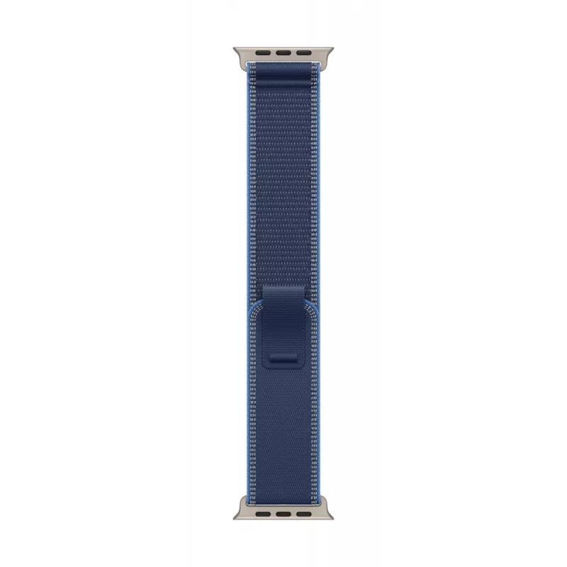 APPLE 49 mm blauw/lichtblauw Trail Loop – S/M – natuurlijk titanium afwerking