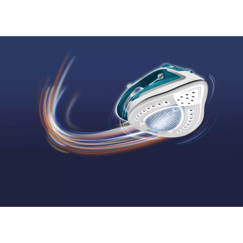Tefal EasyGliss Plus FV5718 strijkijzer stoomstrijkijzer Durilium-strijkzool 2400 W turquoise, wit