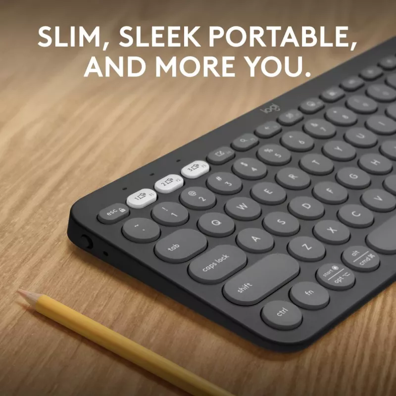 Logitech Pebble Keys 2 K380s toetsenbord universeel RF draadloos + Bluetooth QWERTY US International grafiet