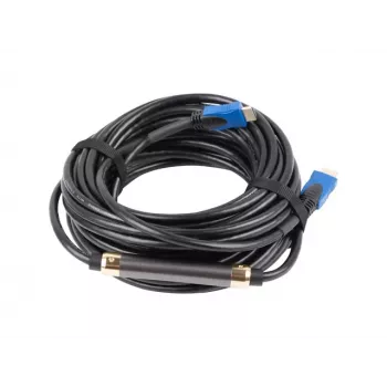 HDMI-kabel LANBERG CA-HDMI-20CU-0200-BK — 20 m, HDMI 2.0, 18 Gbit/s, 4K (2160p), 144 Hz, ARC, Ethernet, verguld