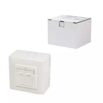 Netwerkcontactdoos 2 x RJ-45 LogiLink NP0124