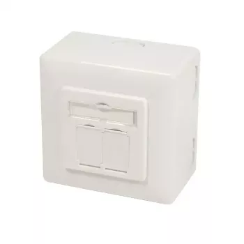 Netwerkcontactdoos 2 x RJ-45 LogiLink NP0124