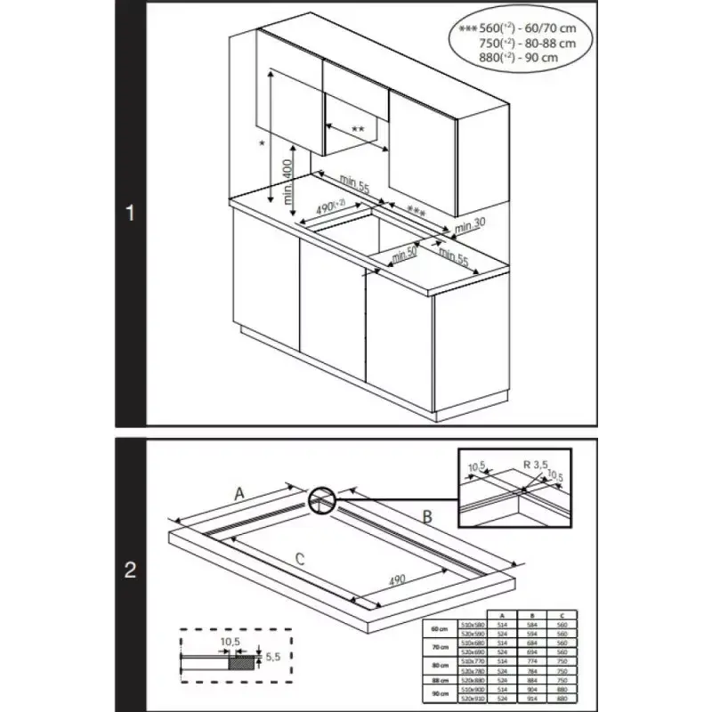 Inductiekookplaat BEKO HII64720QUF2T, 60 cm, 4 zones, touchbediening
