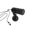 Bedrade pc-microfoon GENESIS Radium 350D – USB Type-A/Type-C, -48 dB gevoeligheid, 16–14.000 Hz, 2,5 m kabel, zwart