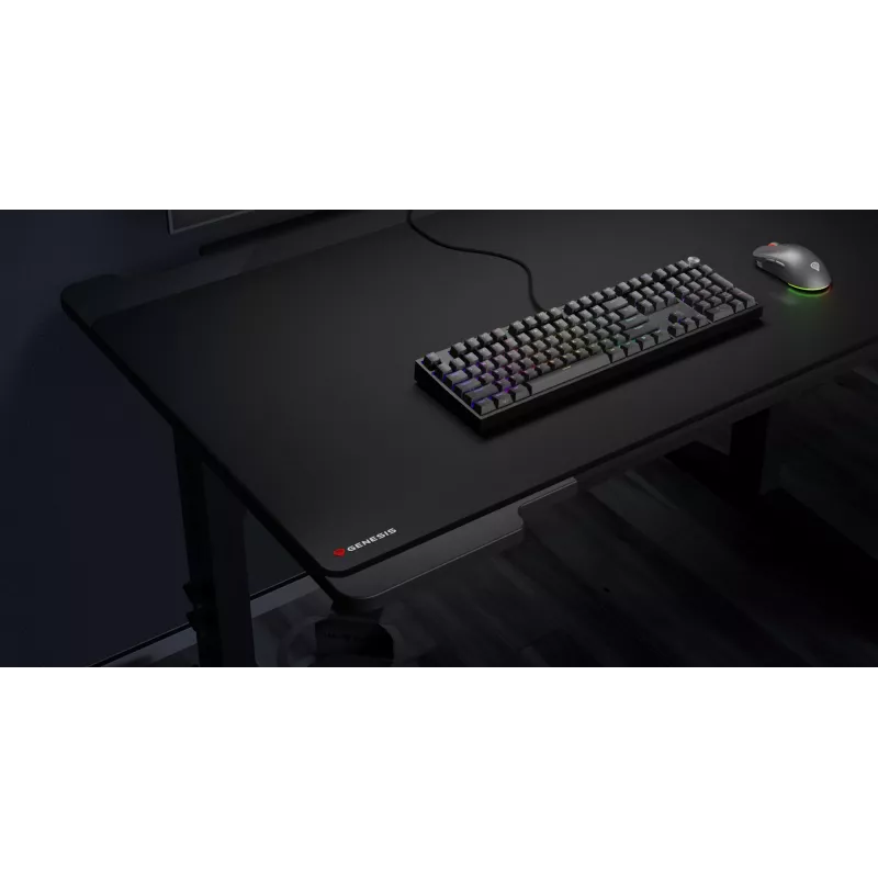 GENESIS Carbon 500 Hyper Logo, zwart, monochromatisch, stof, rubber, gaming-muispad