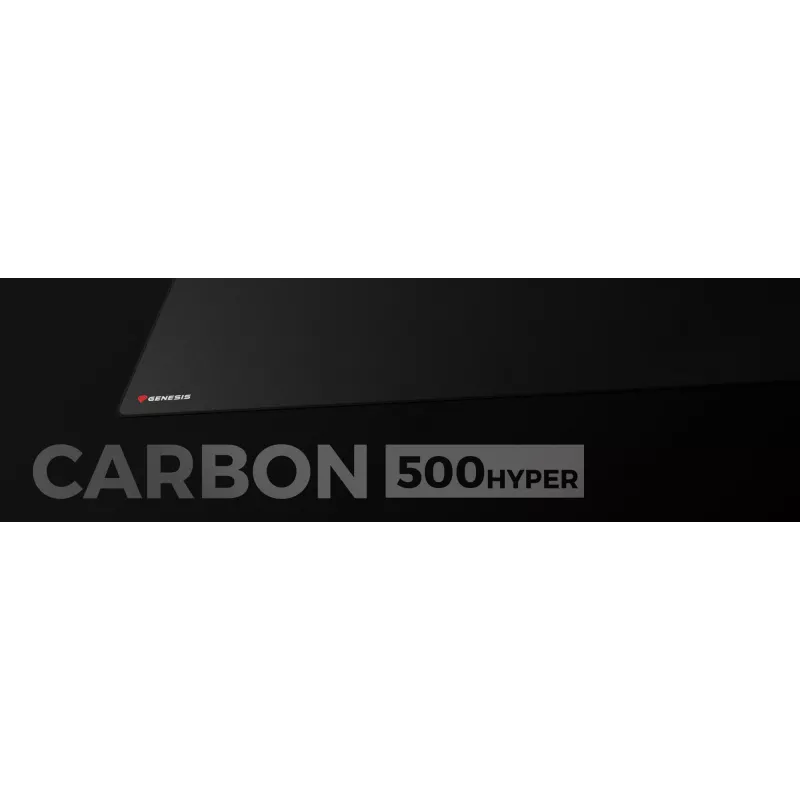 GENESIS Carbon 500 Hyper Logo, zwart, monochromatisch, stof, rubber, gaming-muispad