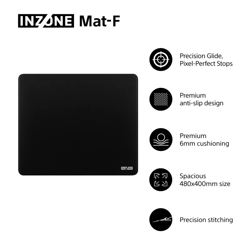 Sony NZONE Mat-F gaming-muispad zwart