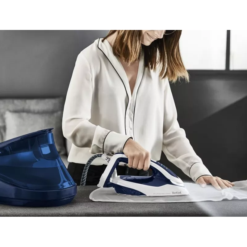 Tefal Pro Express Vision GV9812 3000 W 1,1 L Durilium AirGlide Autoclean strijkzool blauw, wit
