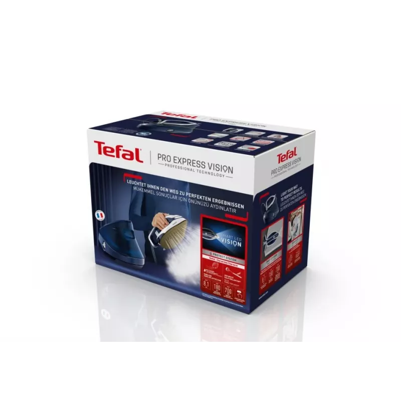 Tefal Pro Express Vision GV9812 3000 W 1,1 L Durilium AirGlide Autoclean strijkzool blauw, wit
