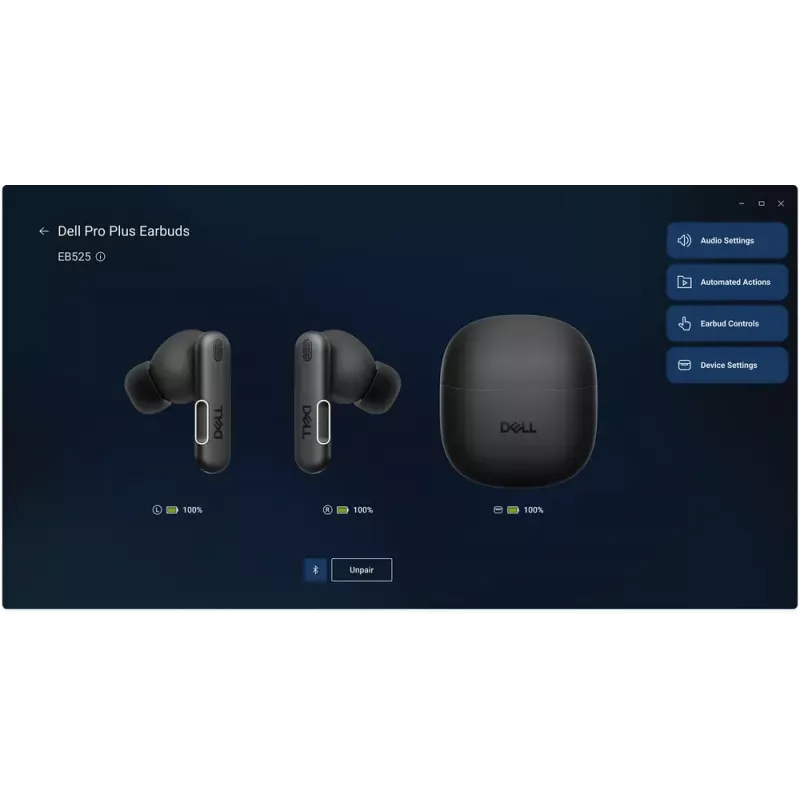 DELL EB525 Headset True Wireless Stereo (TWS) In-ear Calls/Music Bluetooth zwart