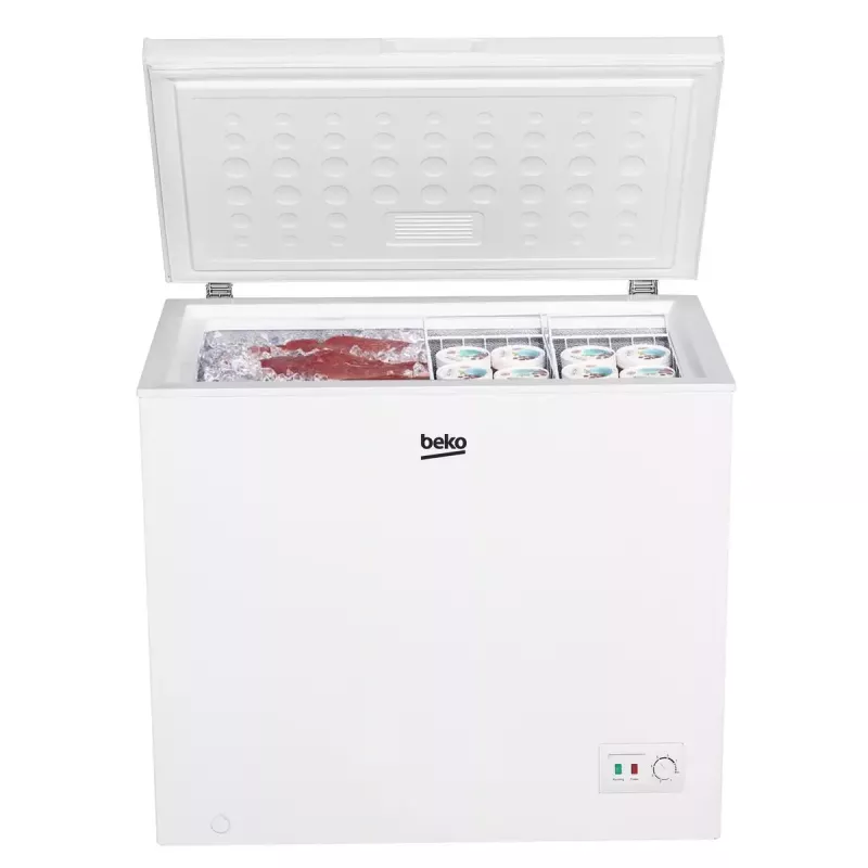 Vriezer BEKO CF200EWN — 198 L, energieklasse E, 40 dB, wit
