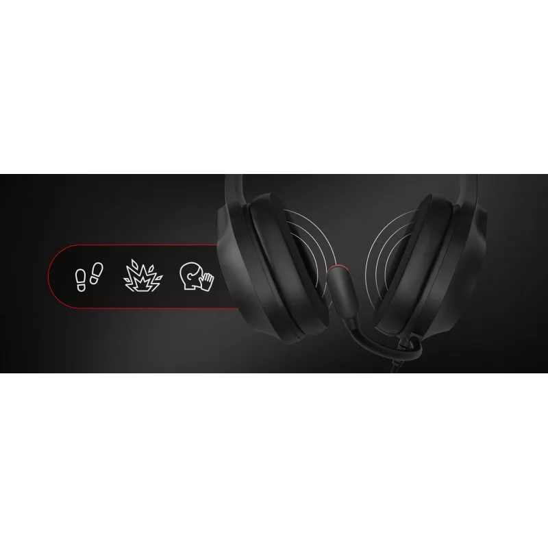 GENESIS NEON 213, bedraad, gesprekken / muziek, 20 – 20000 Hz, 302 g, headset, zwart