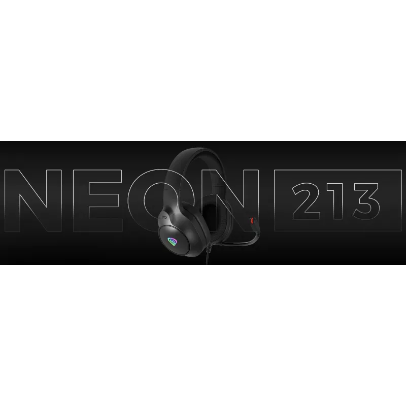 GENESIS NEON 213, bedraad, gesprekken / muziek, 20 – 20000 Hz, 302 g, headset, zwart