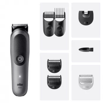 Braun Series 5 AIO5520 All-in-One 7-in-1 verzorgingsset, draadloos, 14 lengtestanden, zwart