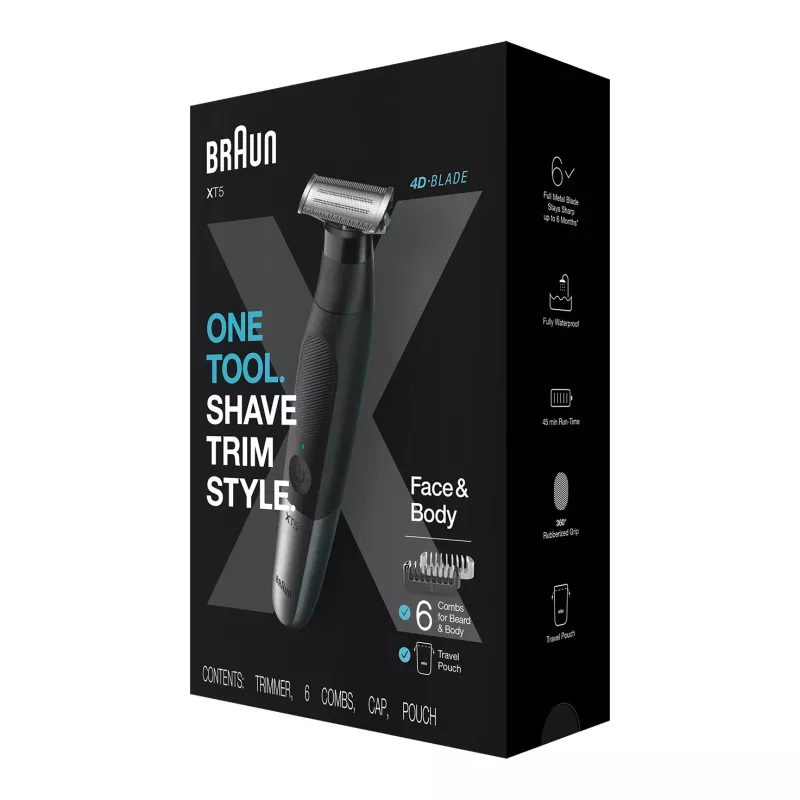 Braun Series X XT5200 foliescheerapparaat trimmer zwart, metallic