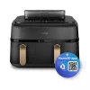 Philips 5000 Serie NA552/00 friteuse dubbel 9 l tafelmodel 2750 W heteluchtfriteuse zwart, goud