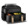Philips 5000 Serie NA552/00 friteuse dubbel 9 l tafelmodel 2750 W heteluchtfriteuse zwart, goud