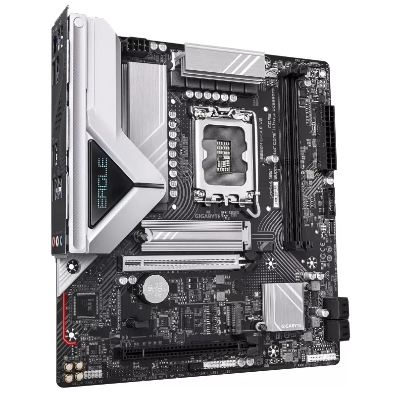 Moederbord GIGABYTE B860M EAGLE V2 — Micro ATX, LGA 1851, Intel B860, 2 DIMM DDR5 tot 9066 MHz, PCIe 5.0, 2.5GbE