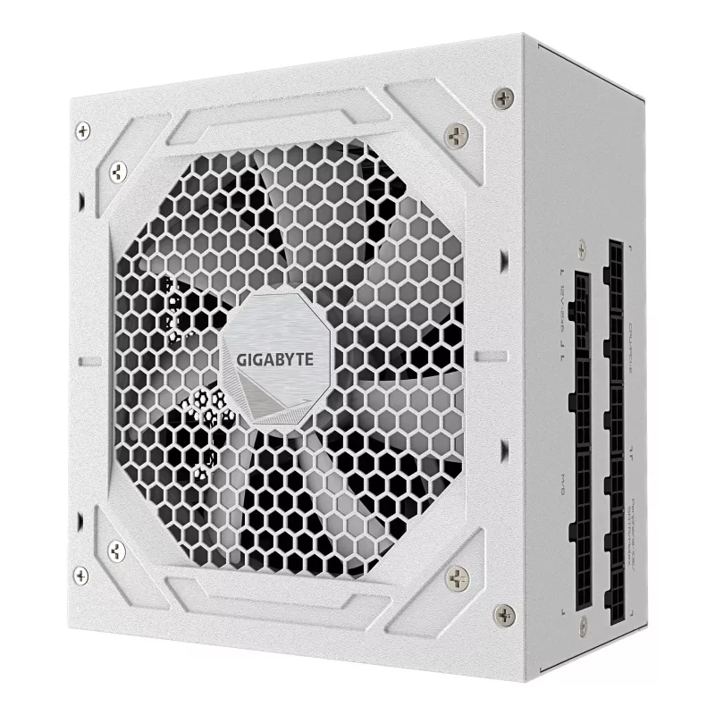 Voeding GIGABYTE UD1000GM PG5 V2 1000W ATX 3.1 volledig modulair 80 PLUS Gold wit