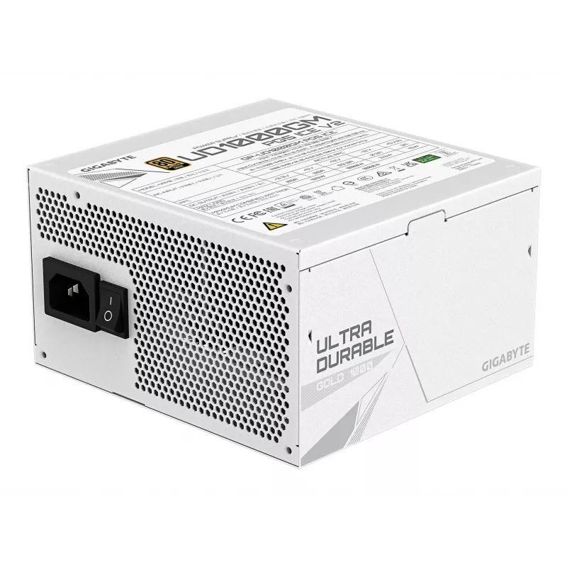 Voeding GIGABYTE UD1000GM PG5 V2 1000W ATX 3.1 volledig modulair 80 PLUS Gold wit