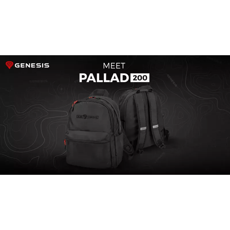 Gaming-rugzak Genesis GENESIS Palladium 200 — zwart, polyester, 140×280×400 mm