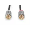 Audio-adapterkabel Digitus DB-510330-010-S 3,5 mm naar RCA 1 m zwart